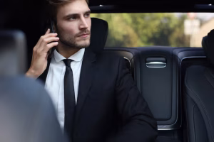 Private airport transfer vehicle in Glasgow