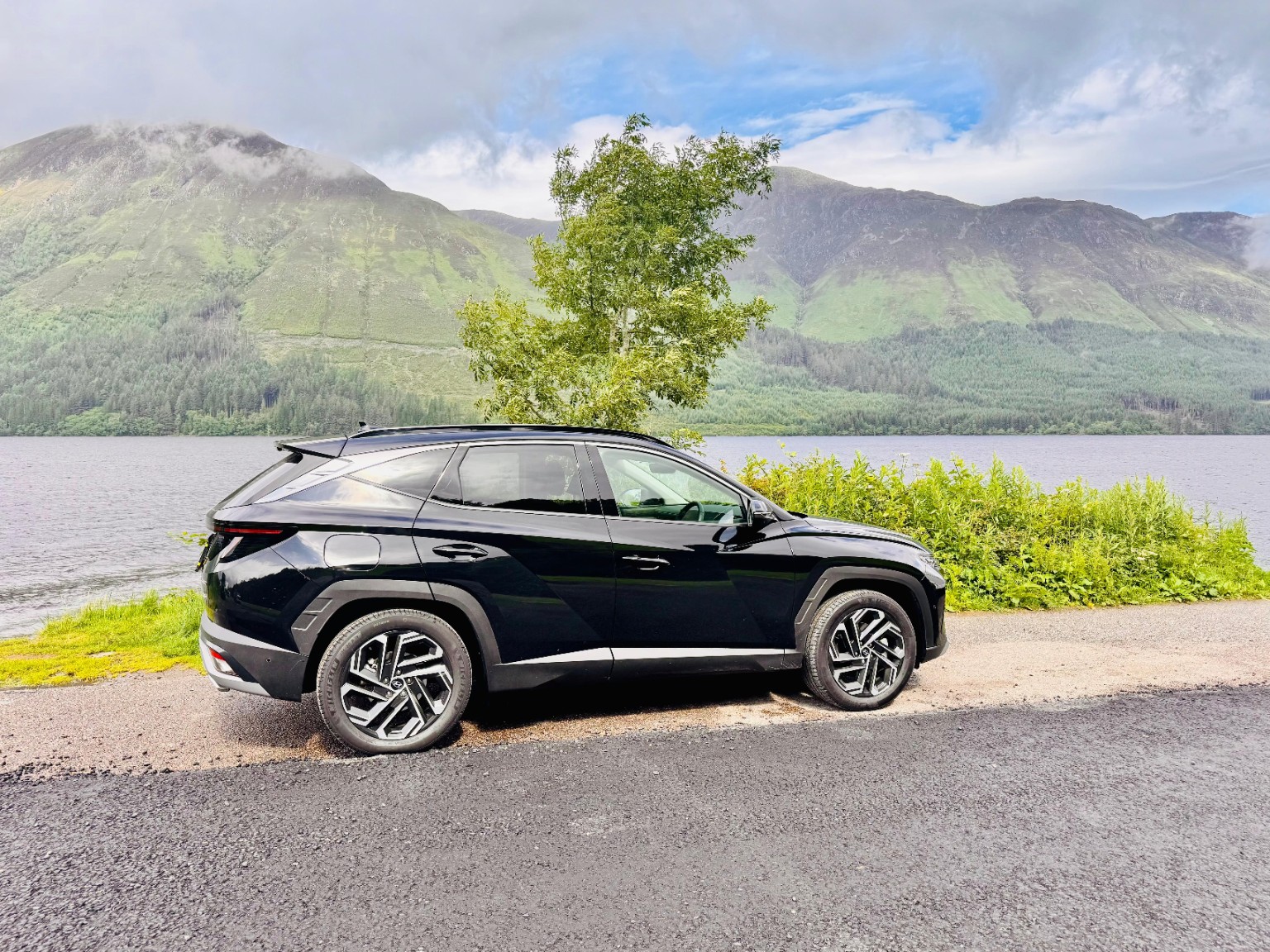 Scottish loch and Highland mountains