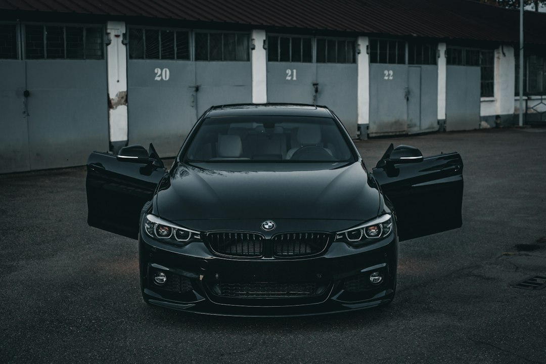 Black car illustrative stock photograph