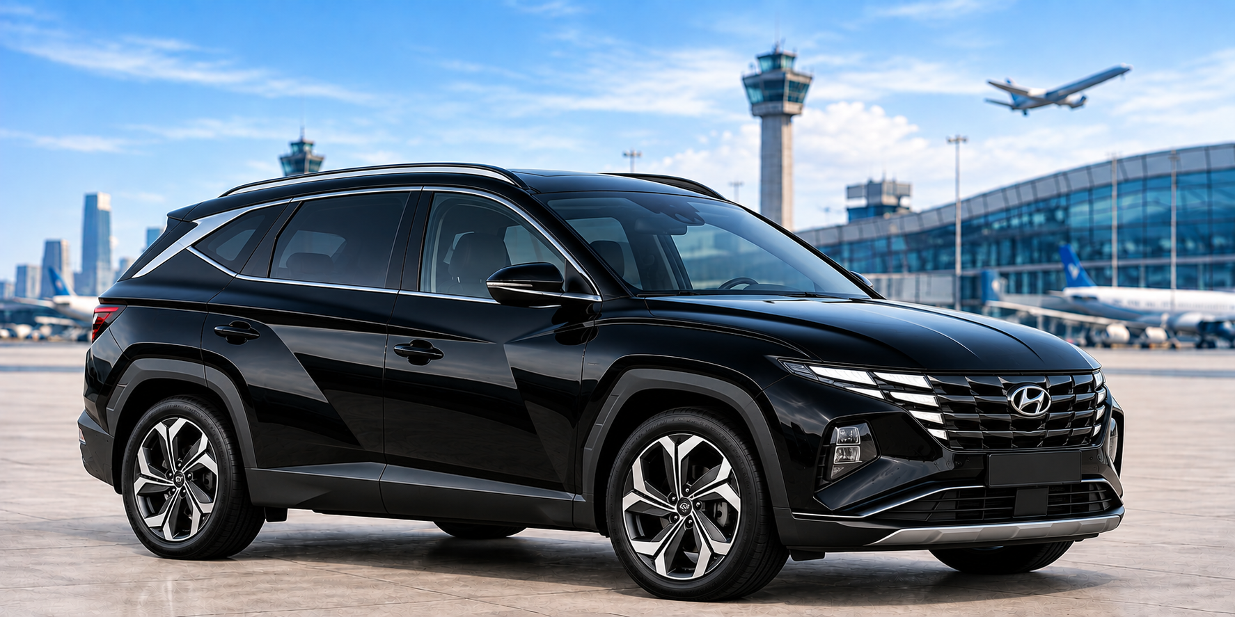 Black SUV vehicle illustration for Raz Private Hire