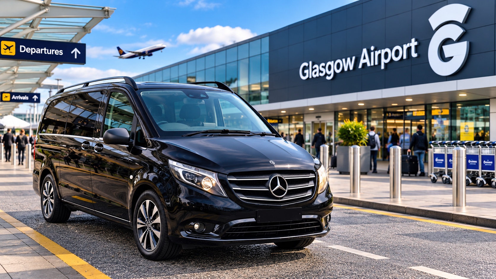 Raz Private Hire Mercedes Vito at Glasgow Airport